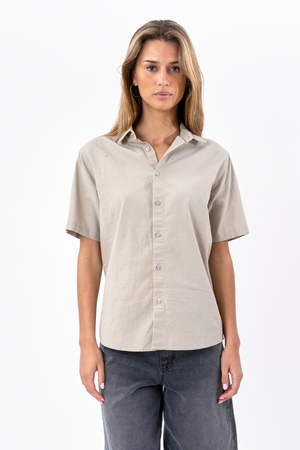 Chemise en lin à manches courtes - sable
