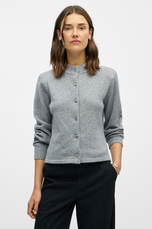 Cardigan zari en tricot - mélange gris moyen