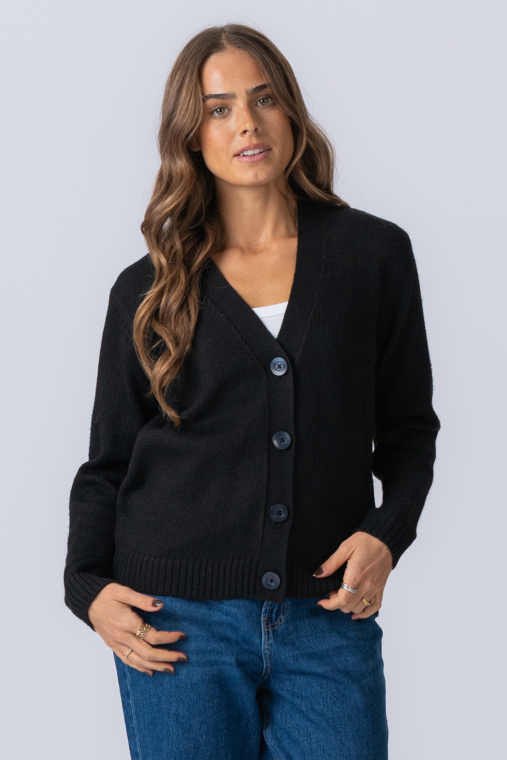 Knitted Cardigan - Black