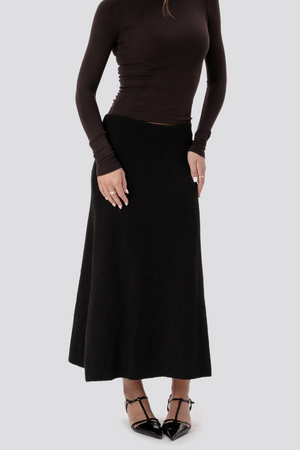 Nova Knit Skirt - Black