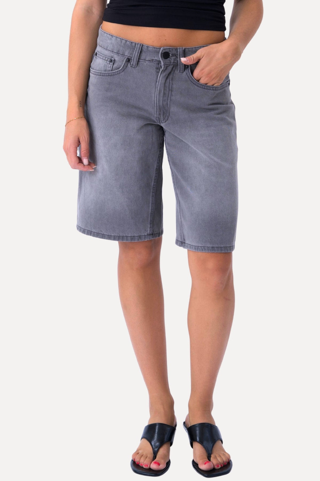 Jean Shorts - Gris
