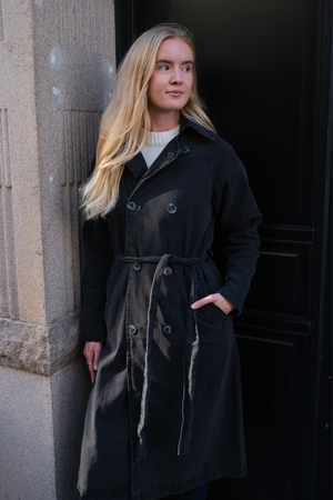Trench en jean - anthracite