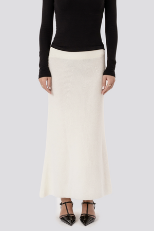 Nova Knit Skirt - White