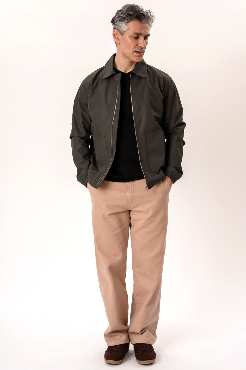 Veste Courte Zippée - Vert Foncé