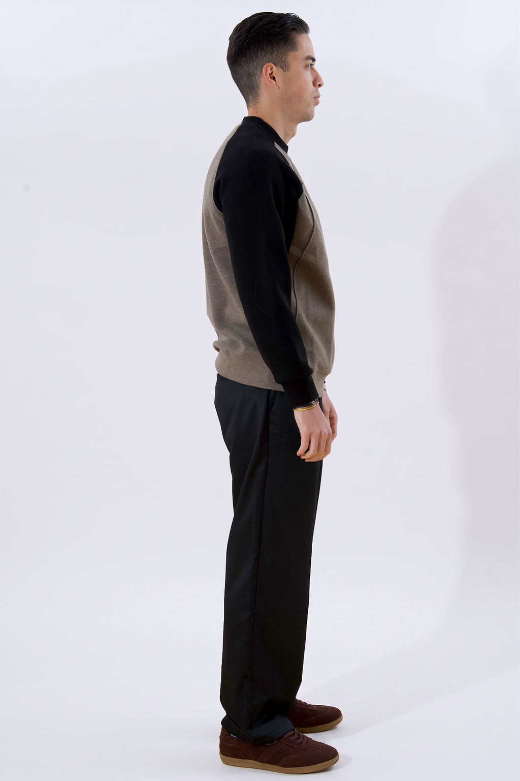 Pull à manches raglan - Vert poussiéreux