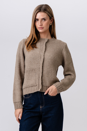 Cardigan en maille Emilie - Marron