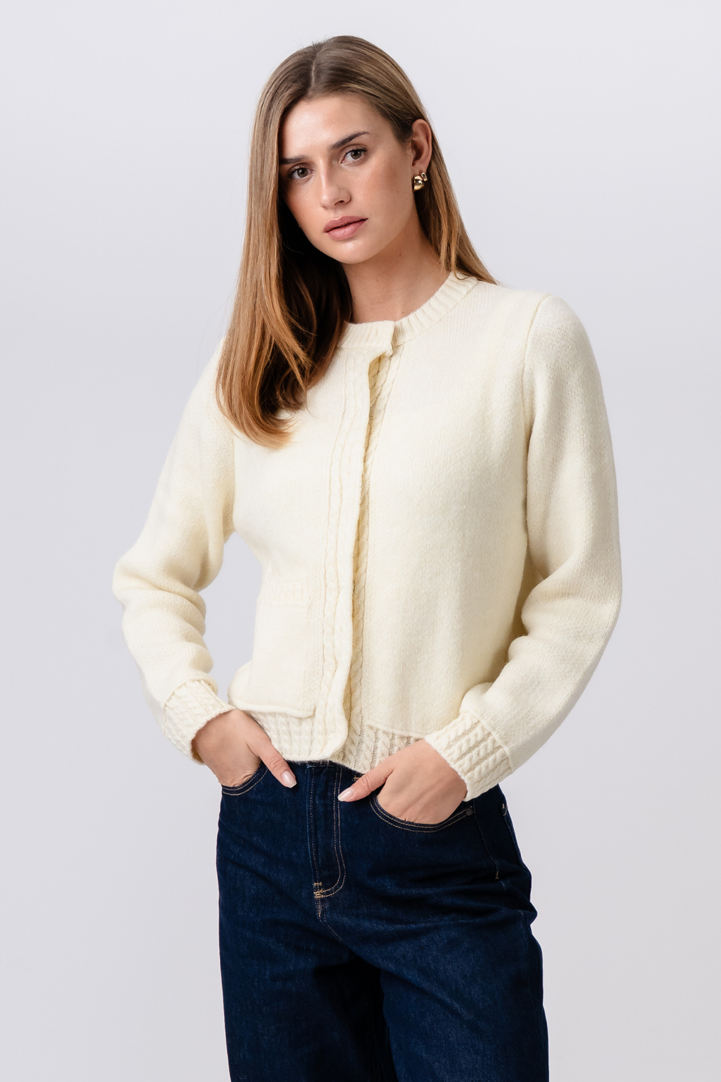 Emilie Knit Cardigan - Beige
