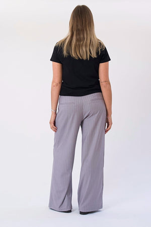 Paloma à fines rayures Pants -Taupe