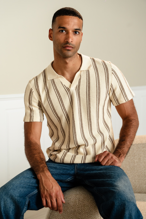 Striped Pullover - Sand