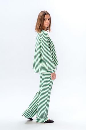Stripped Long Sleeve Regular Fit - Green