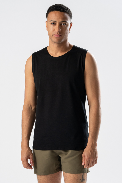 Sleeveless Tee - Black