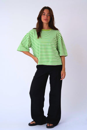 T-Shirt Zoé - Vert/Blanc