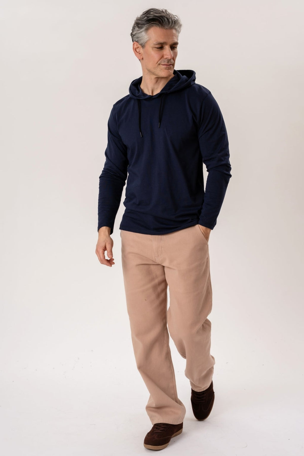 Sweat à capuche léger - marine