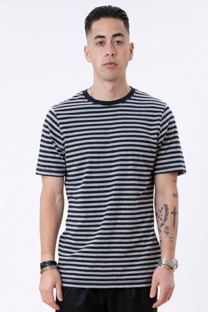 Nørregade Stripe - Gris noir marbré