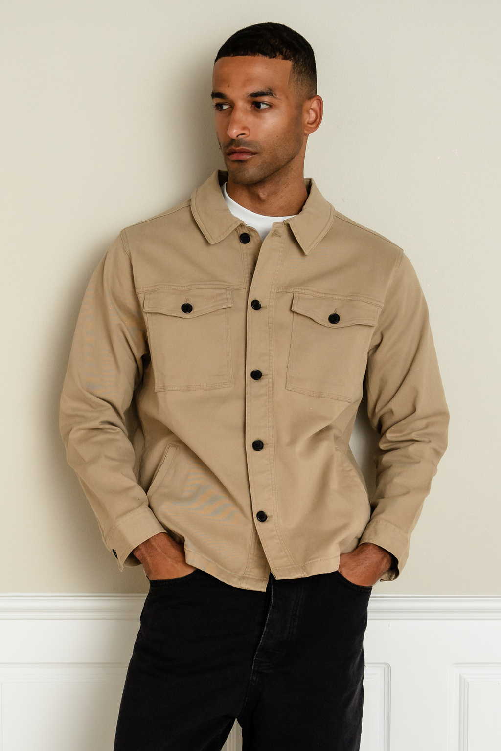 Twill Overshirt - Sable foncé