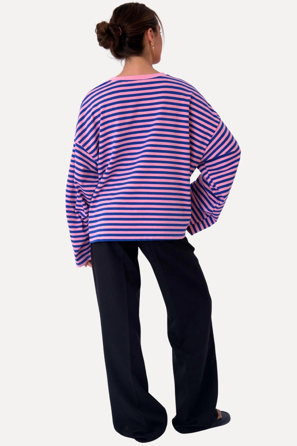 Cleo Blouse - Blue/Pink