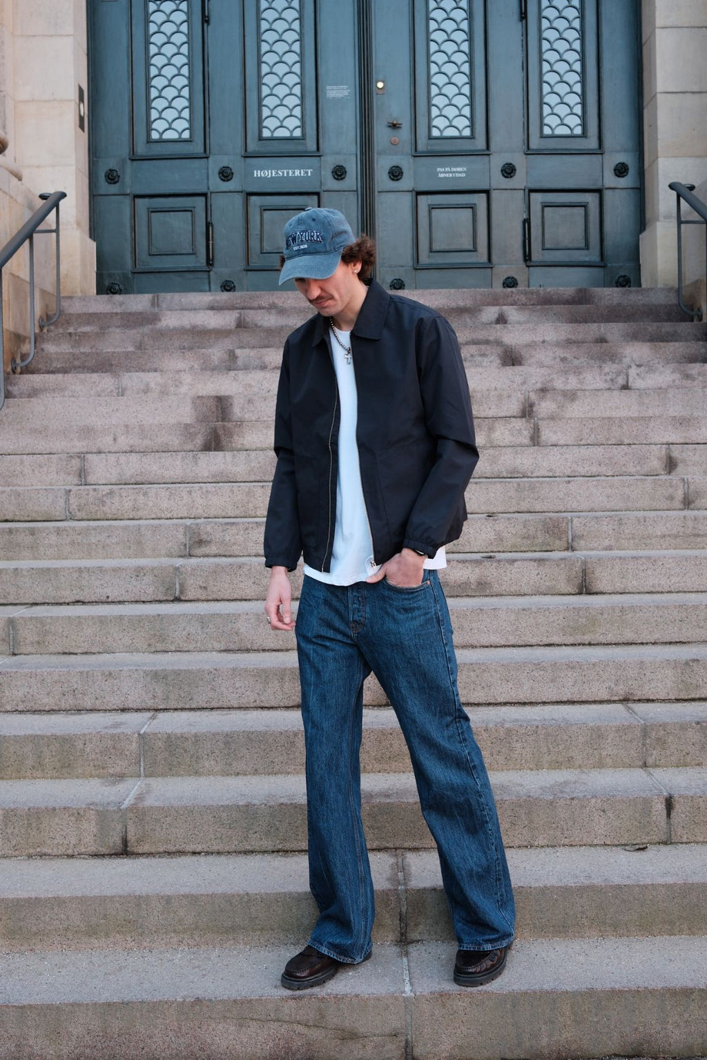 Veste courte zippée - Marine