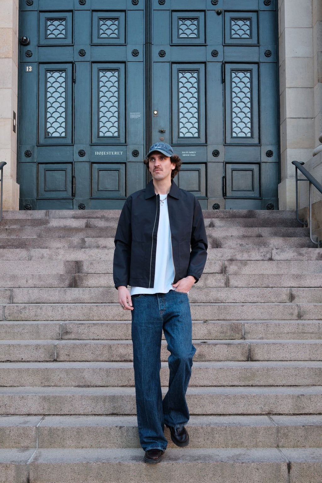 Veste courte zippée - Marine