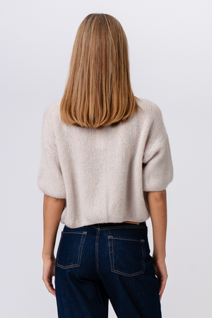 Tricot à manches courtes Mary - Beige