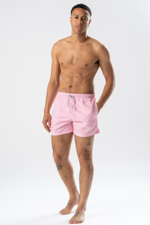 Swimshorts - Pale Red/ White