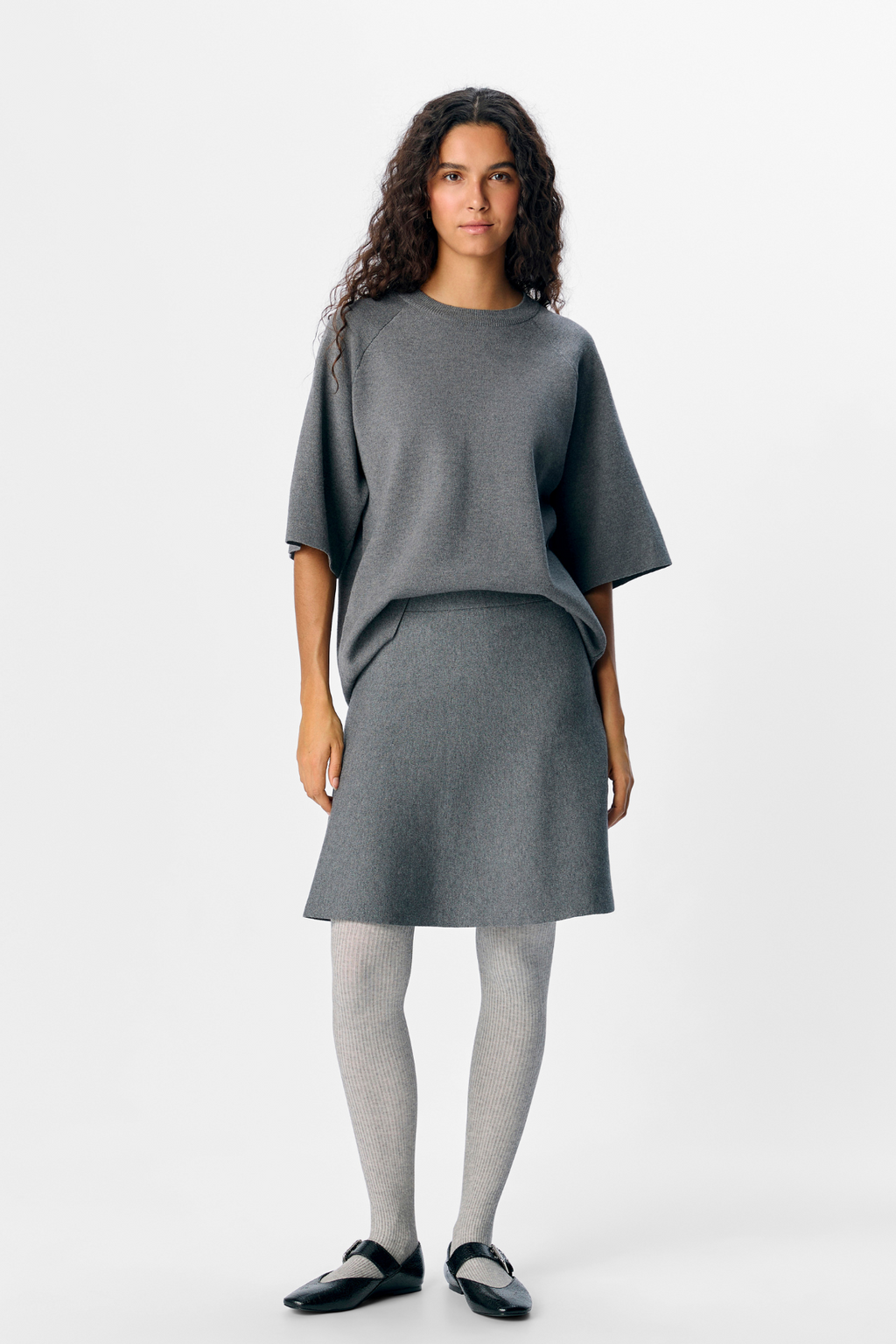 Reynard 2/4 pull en tricot - mélange gris moyen