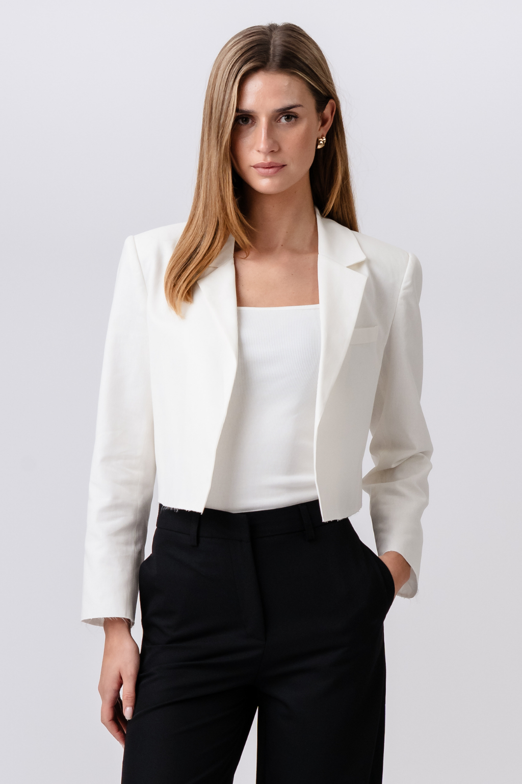 Short Blazer - White