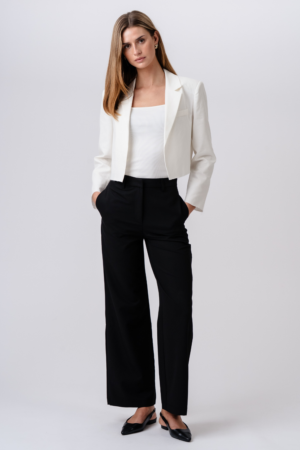 Short Blazer - White