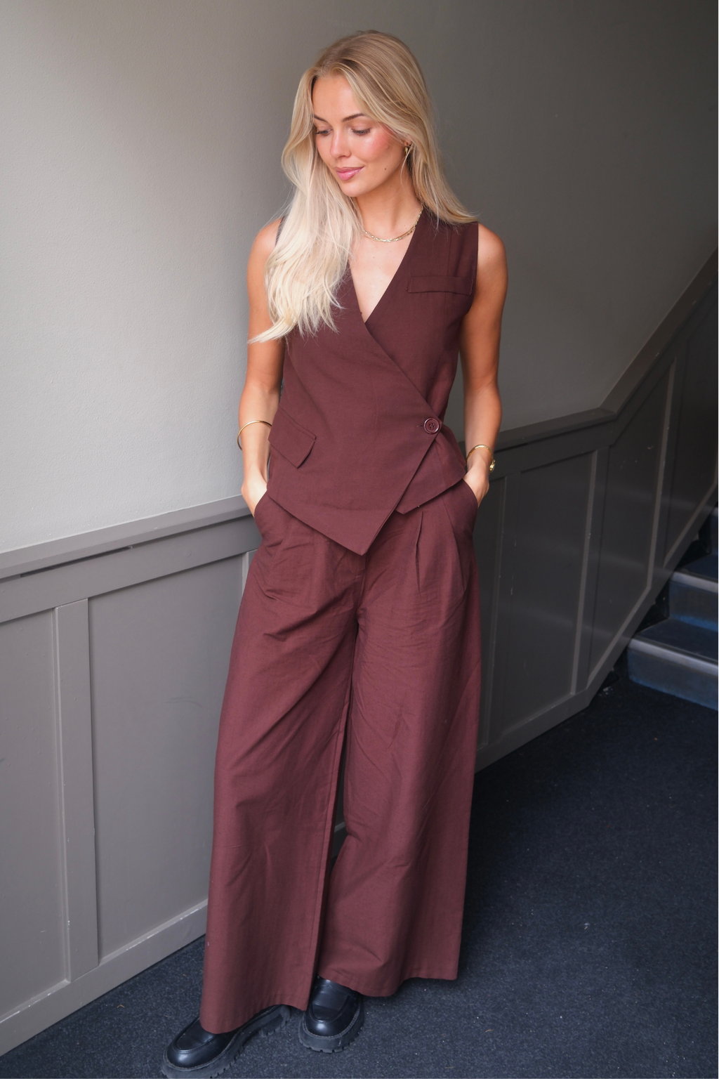 Melissa Wide Pants - Brown