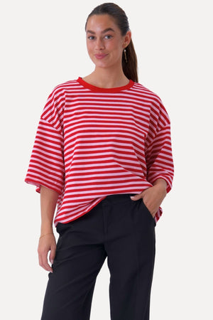 T-shirt Zoé - Rouge/Rose Clair