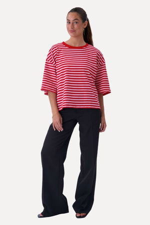 T-shirt Zoé - Rouge/Rose Clair