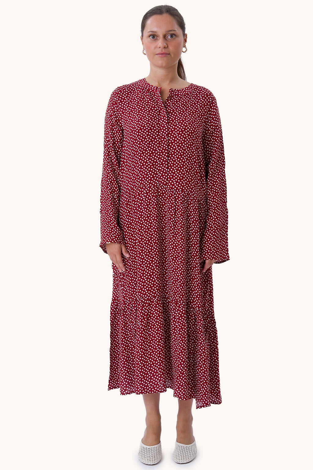 Robe Anna à manches longues - Tomate séchée