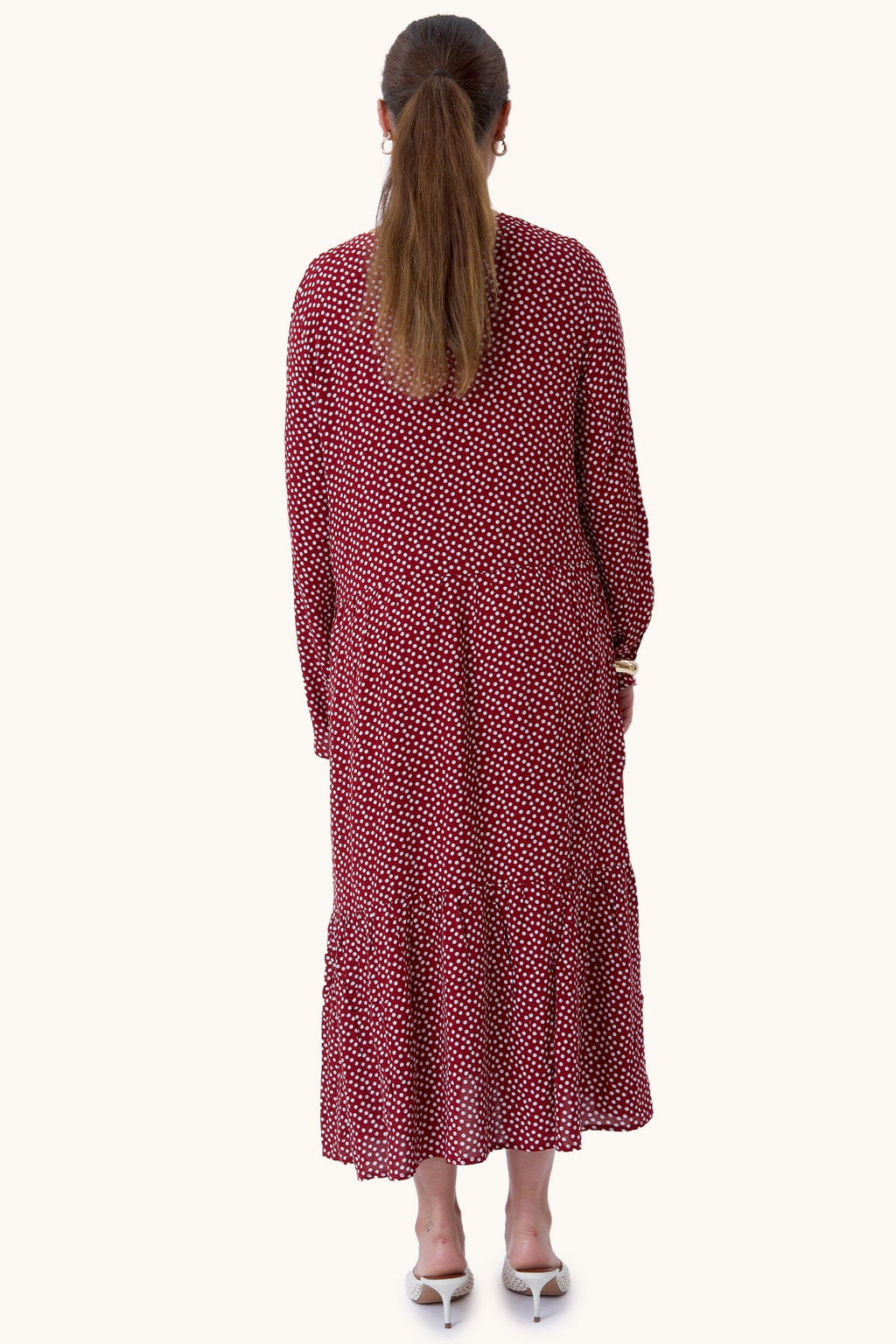 Robe Anna à manches longues - Tomate séchée