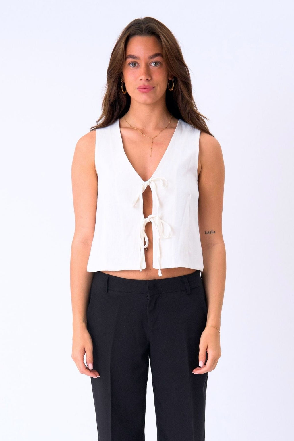 Gilet en lin - Off Blanc