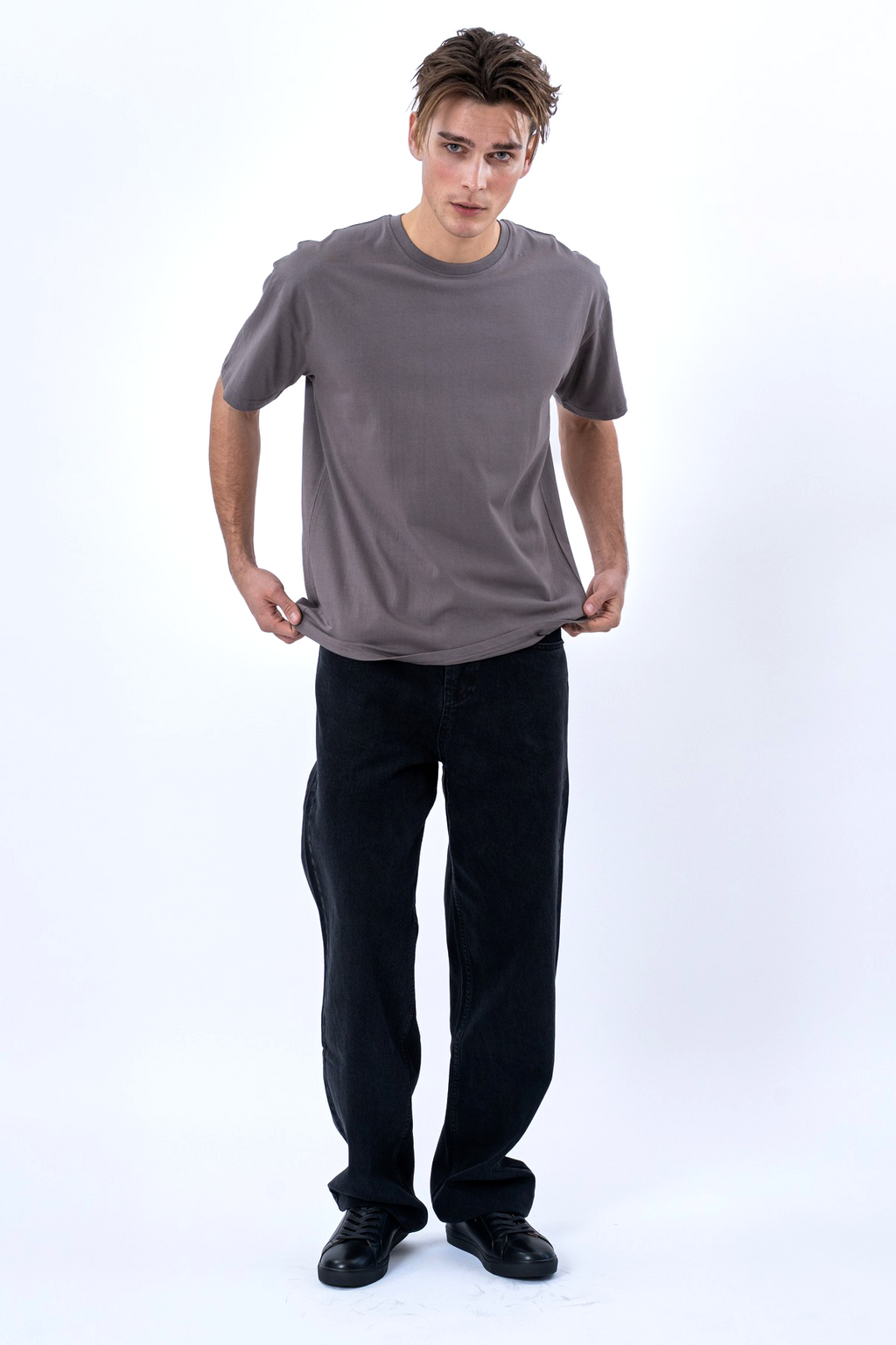 T-shirt Boxy - Gris Foncé