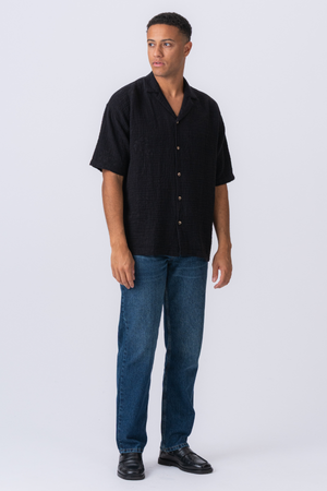 Chemise à manches courtes - noir