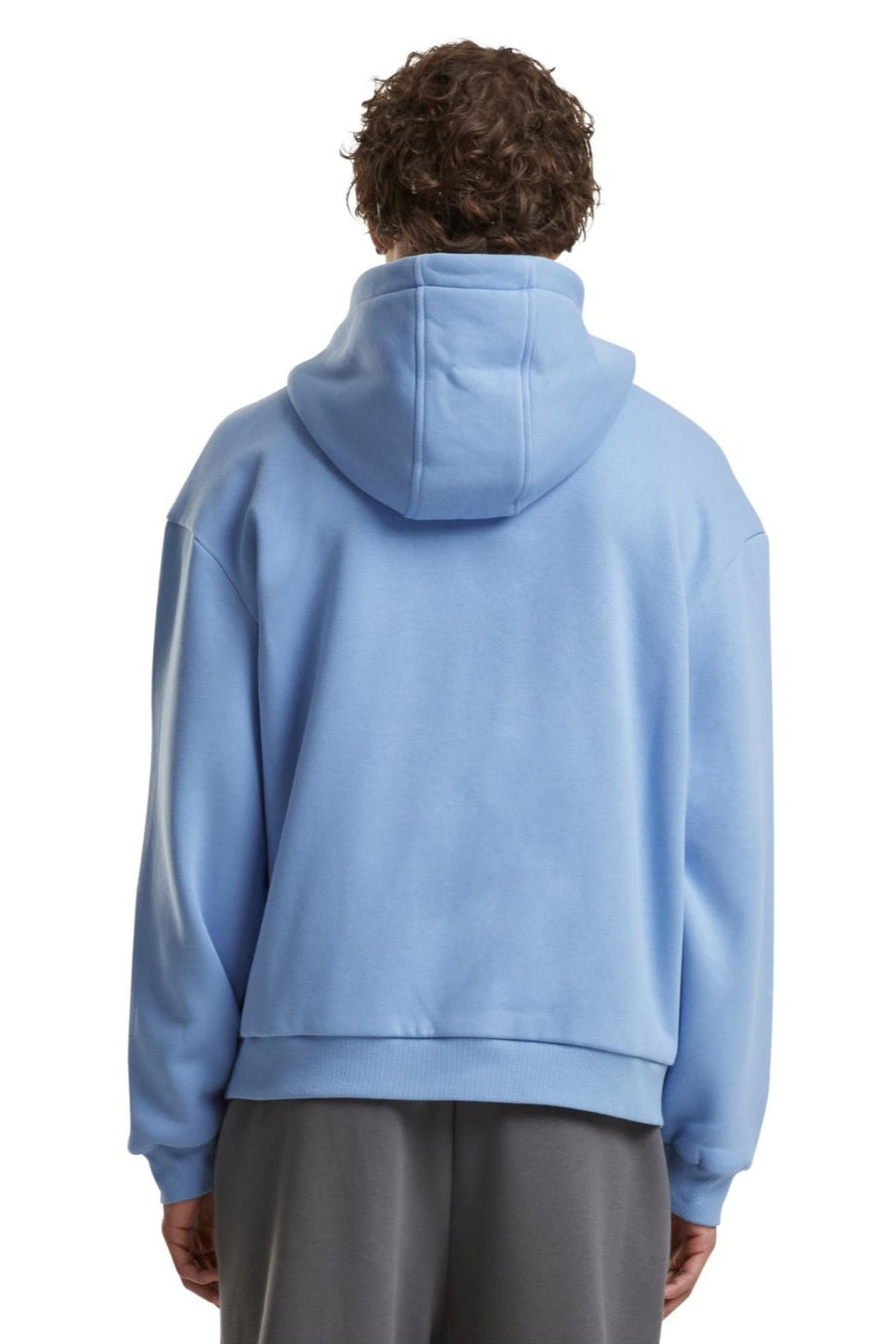 Sweat à capuche à zip quotidien - bleu poudre