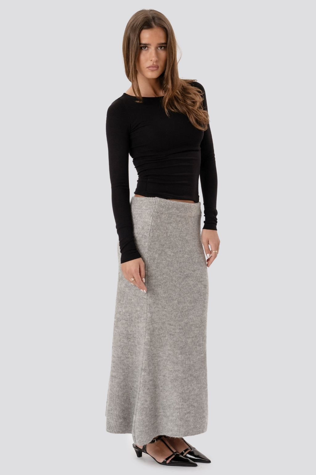 Nova Knit Skirt - Grey