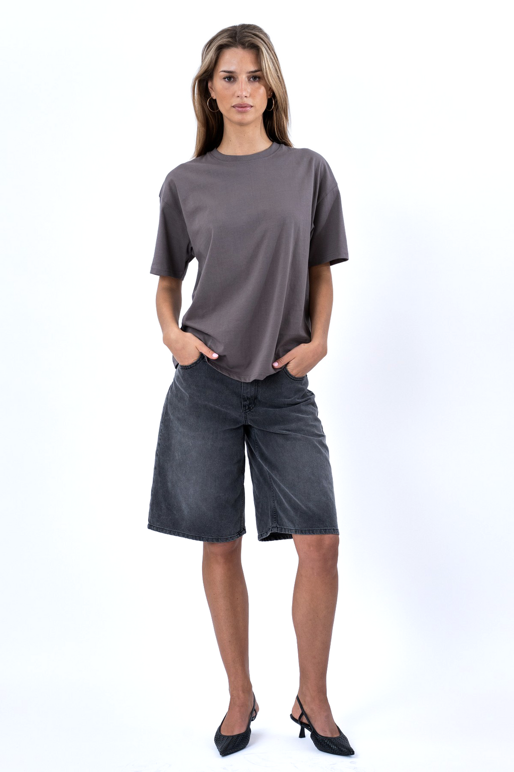 T-shirt Heavy Boxfit - Gris foncé