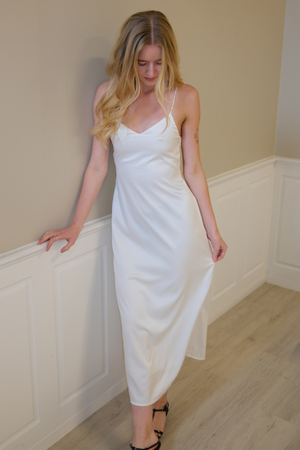 Elina Strap Dress - White