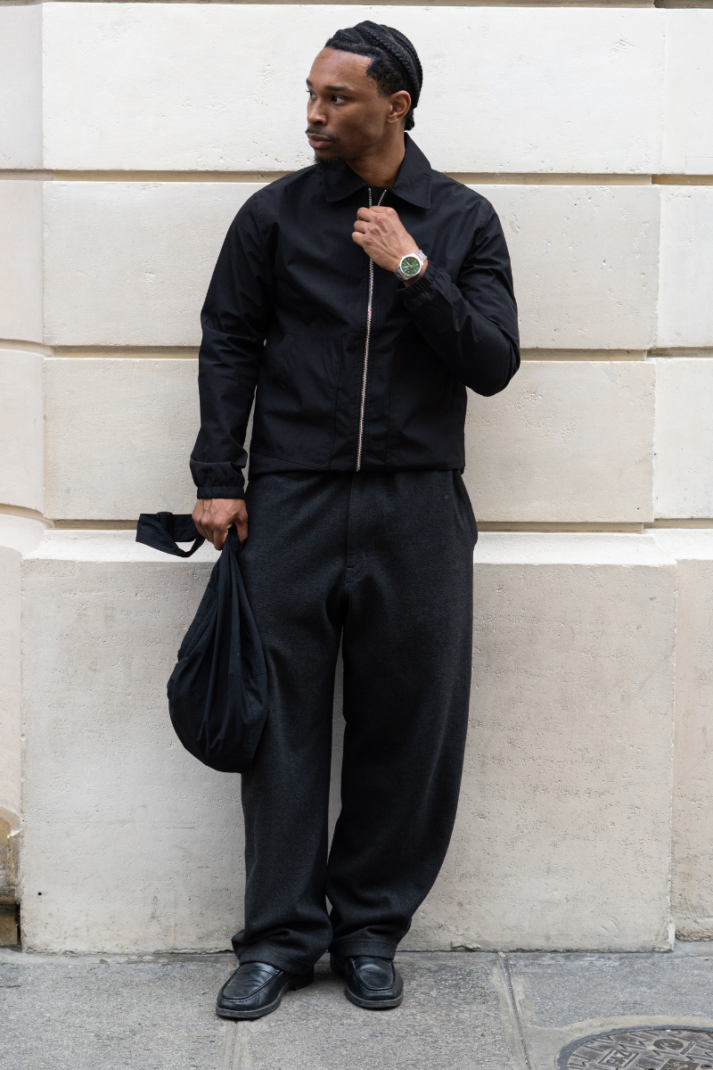 Veste courte zippée - Noir