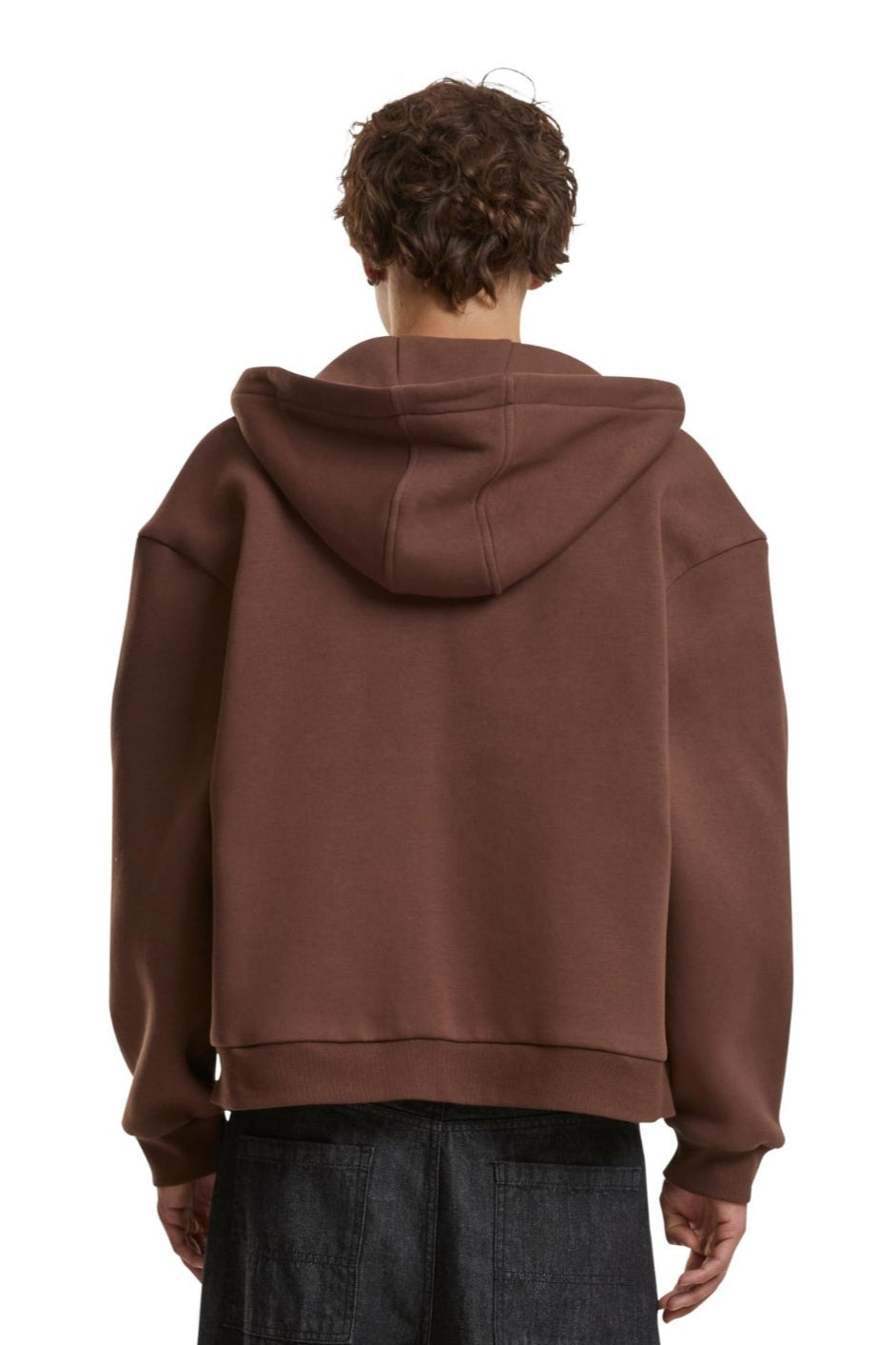 Sweat à capuche à zip quotidien - Brown
