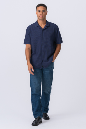 Knitted Shirt - Navy