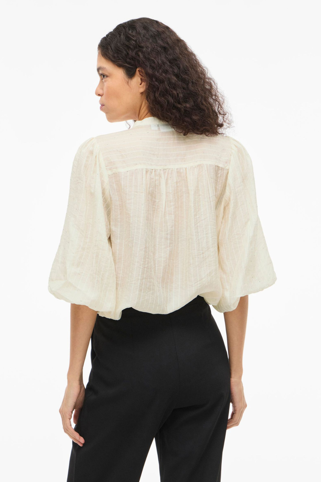 Rhinestone Button Top - Birch