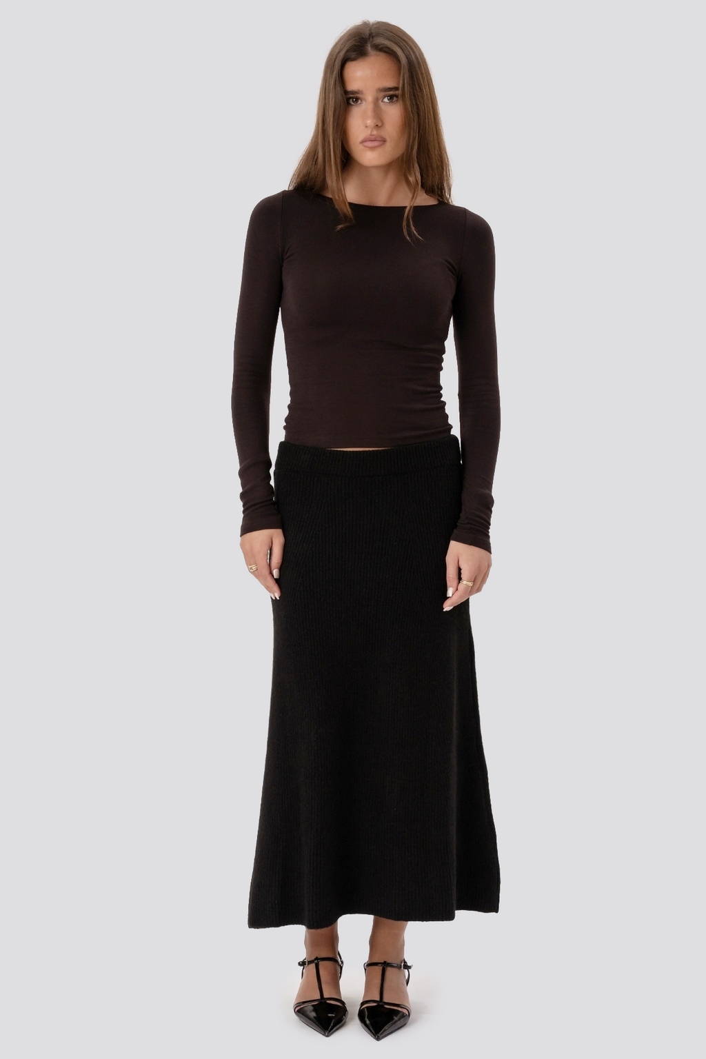Nova Knit Skirt - Black