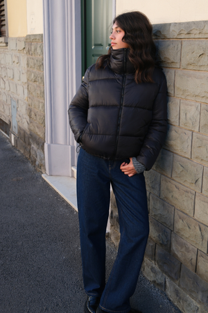 Veste bouffante courte - noir