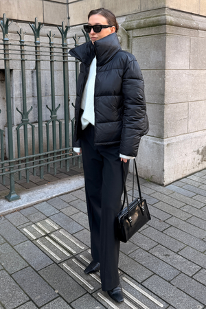 Veste bouffante courte - noir