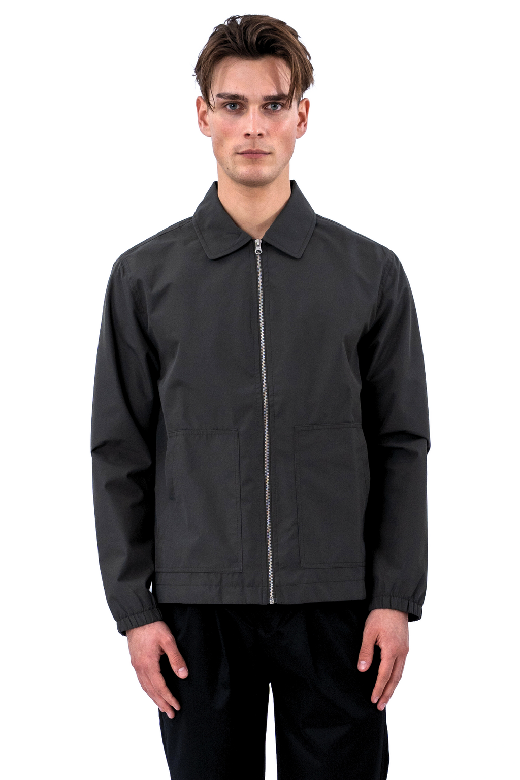 Veste courte zippée - Gris