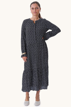 Robe Anna à manches longues - noir