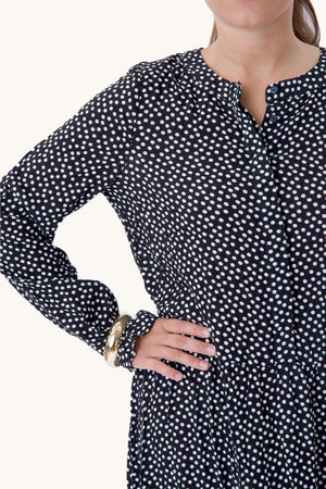 Robe Anna à manches longues - noir