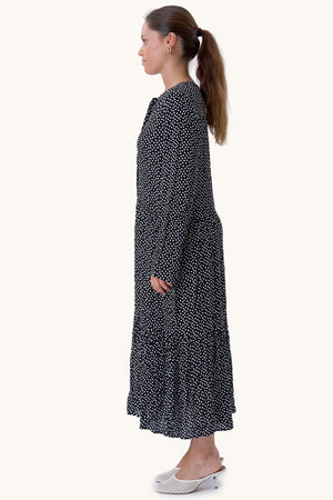Robe Anna à manches longues - noir